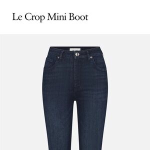 Frame Denim Women's Dark Blue Le Crop Mini Boot